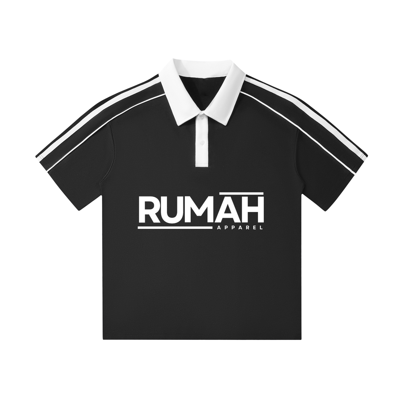 Contrast Collar Short-Sleeve Polo Shirt