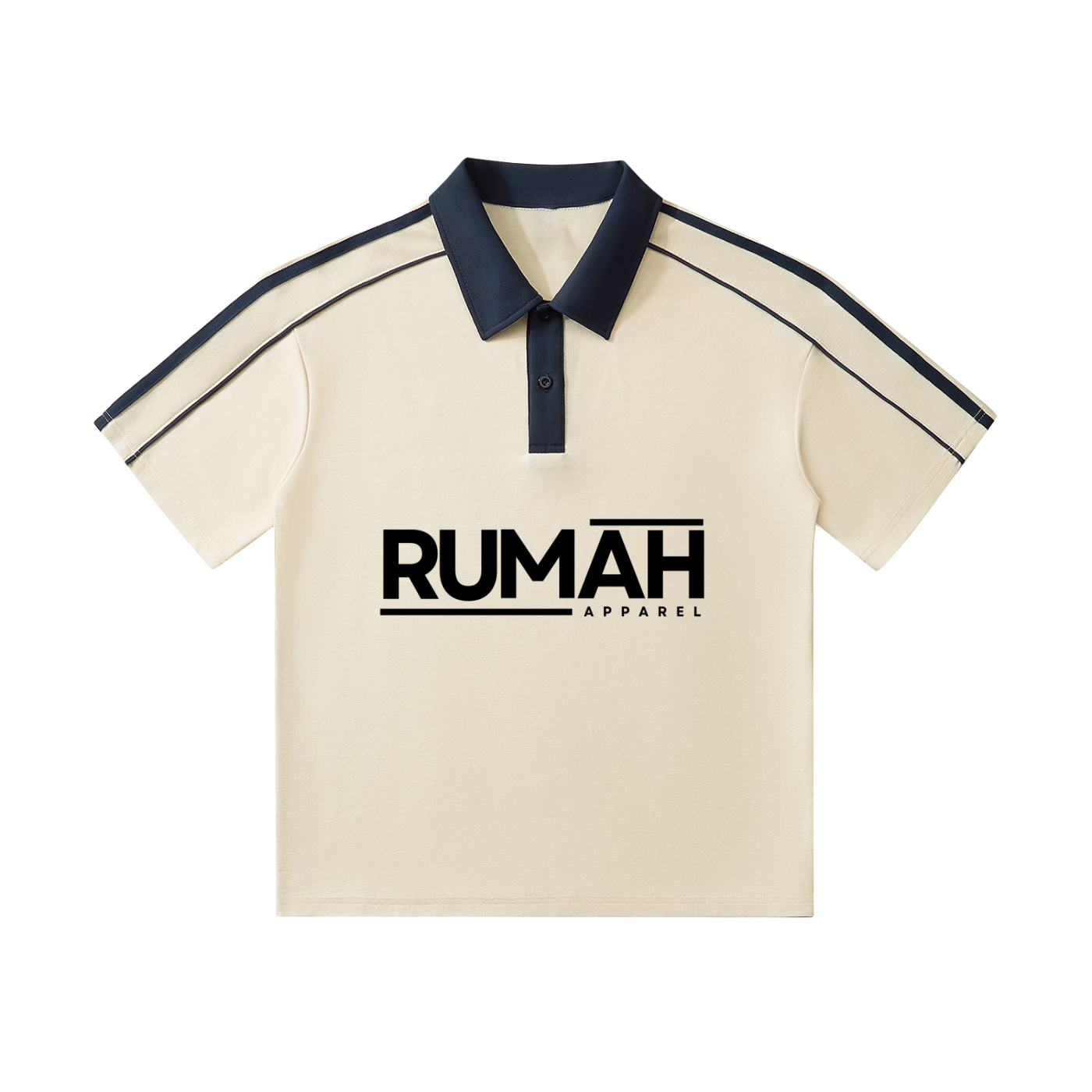 Contrast Collar Short-Sleeve Polo Shirt