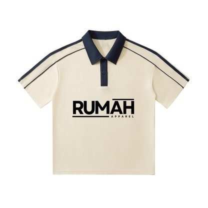 Contrast Collar Short-Sleeve Polo Shirt