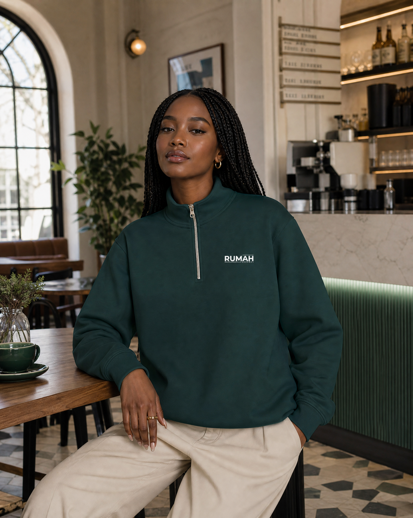 Heavy Organic French Terry Quarter Zip