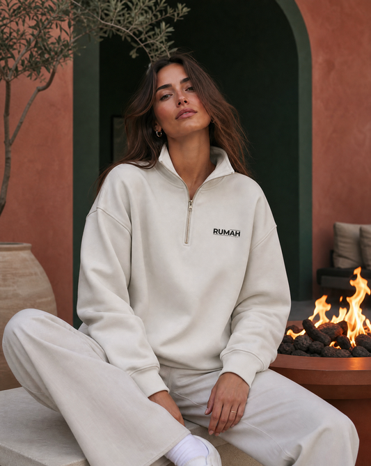 Heavy Organic French Terry Quarter Zip