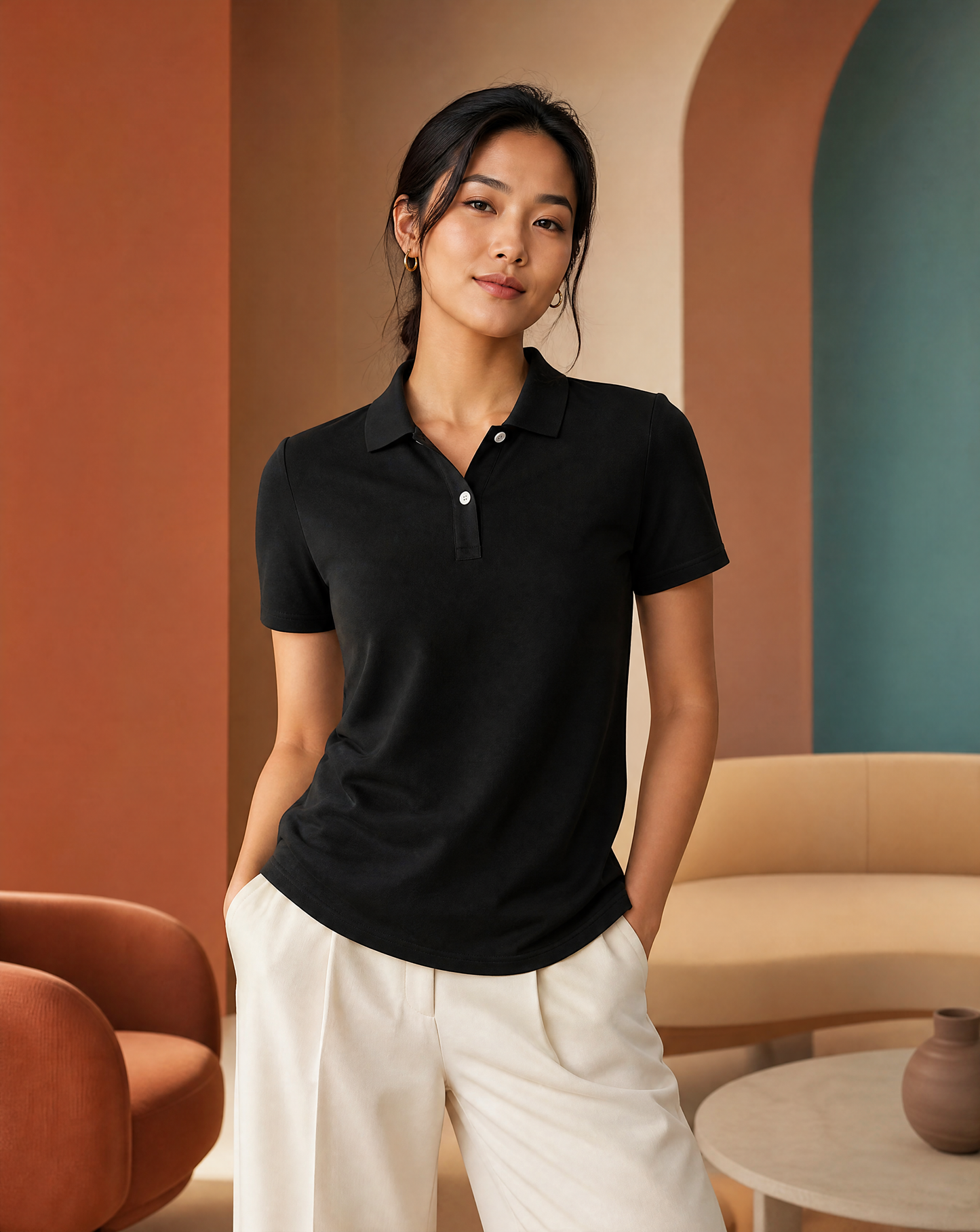 Womens Pima Polo