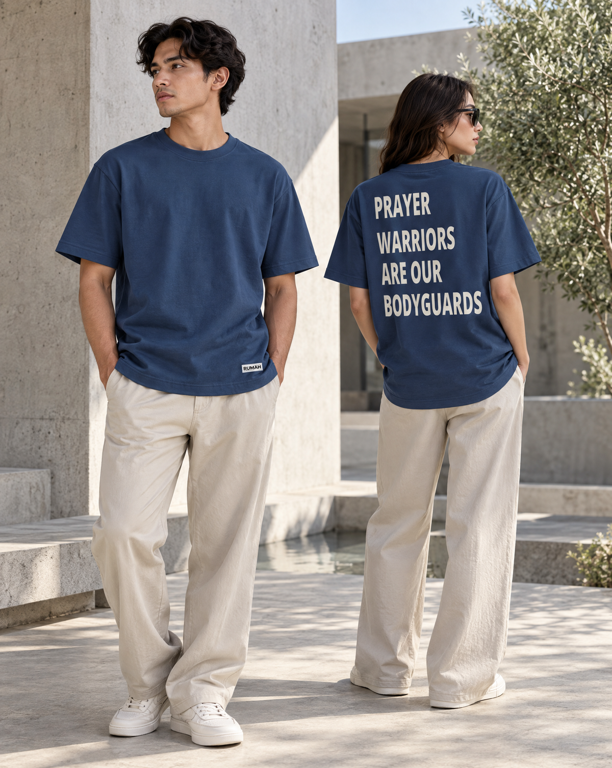 Heavyweight Organic Tee Prayer Warriors Back