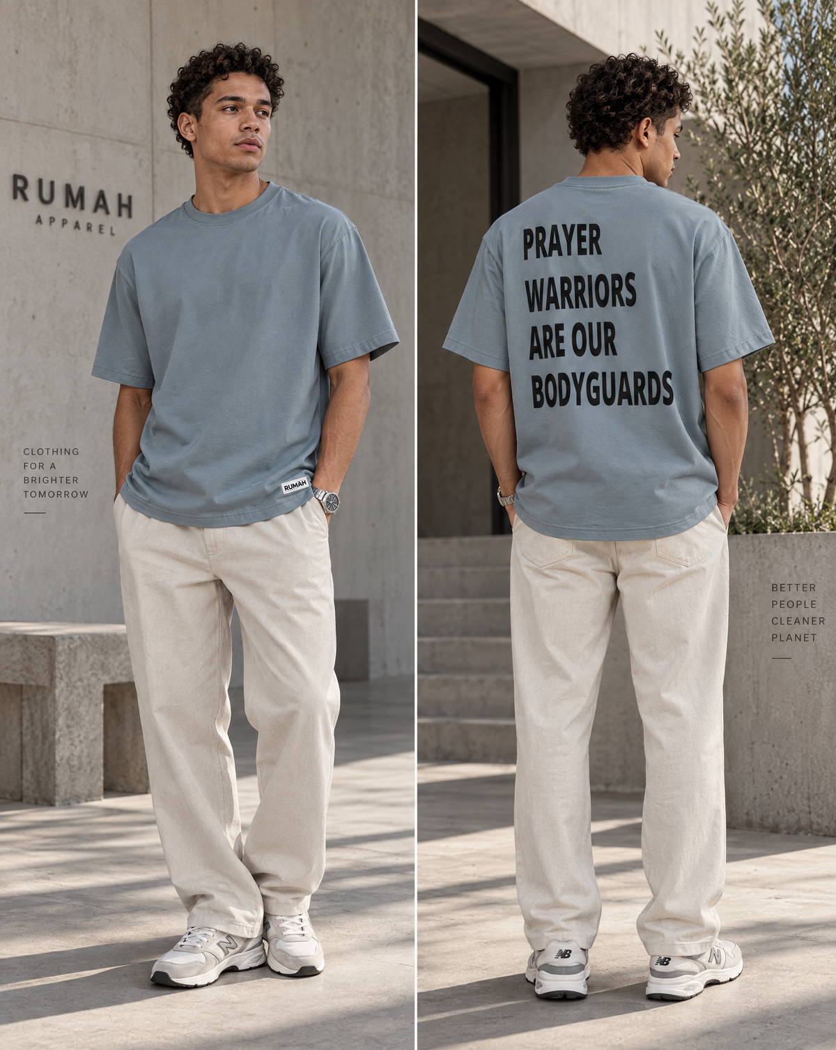 Heavyweight Organic Tee Prayer Warriors Back